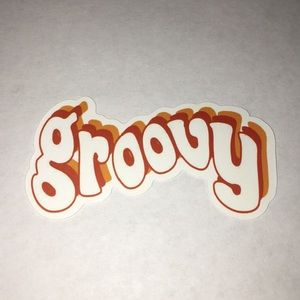 Groovy Orange Sticker